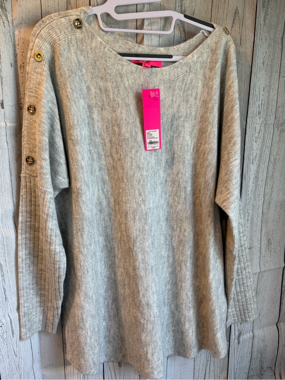 Lilly Pulitzer Gray Arna Sweater NWT Large